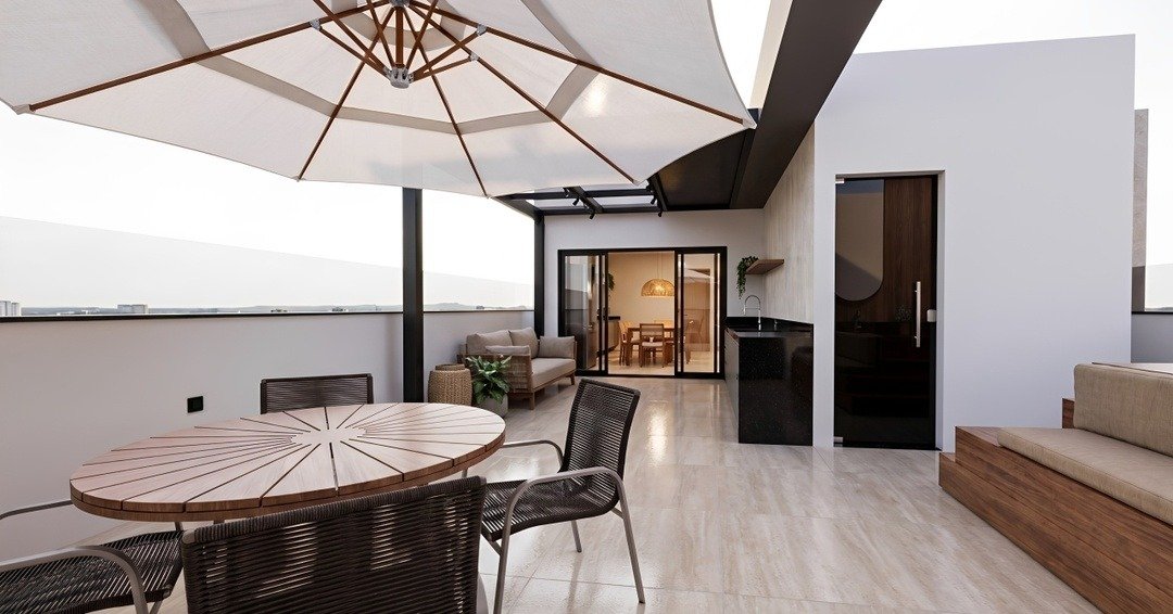 Render de área externa por Laudiene Souza — perspectiva 1